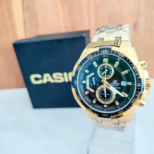 Novo Casio Edifice funcional gold black novo