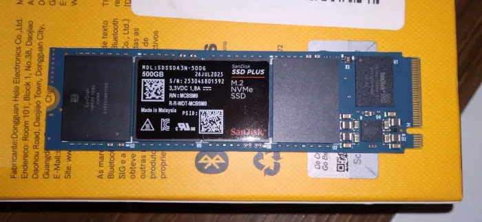 Ssd nvme 500gb sandisk