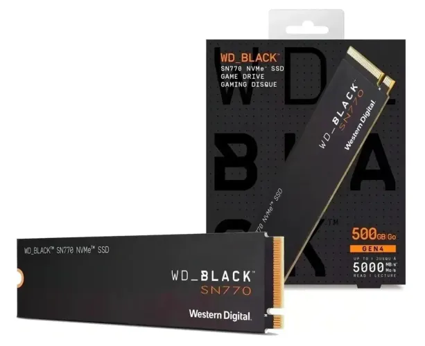 Armazenamento SSD WD Black M2 nvme 500gb 5000mb leitura