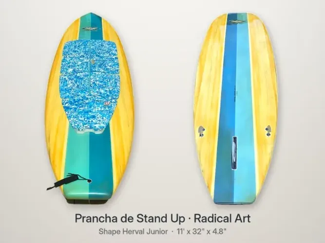 Prancha Stand Up SUP 11' Radical Art - Shape Herval Junior + Capa