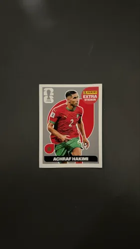 Figurinha Extra Sticker Silver Achraf Hakimi - Copa do Mundo 2026 - Panini - Rara