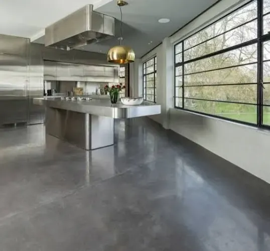 Concreto polido por M2 material e mão de obra