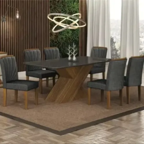 Sala de Jantar 6 Cadeiras Ilhéus - Entrega/Montagem Grátis p/Fortaleza - Consultar Regiões