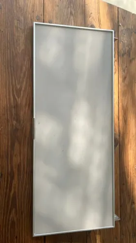 porta de alumio com vidro branco para cozinha -sala 80x33
