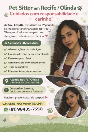 Pet Sitter em Recife/Olinda - Cuidados com responsabilidade e carinho!