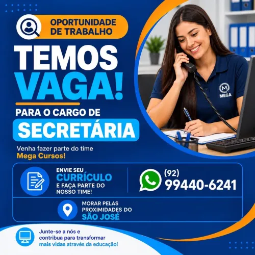 VAGA: SECRETÁRIA