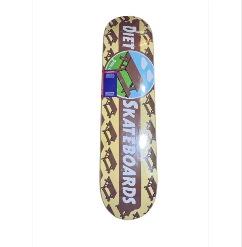 Shape de skate marfim fiberglass Diet tamanho 8.5 com lixa de borracha de brinde