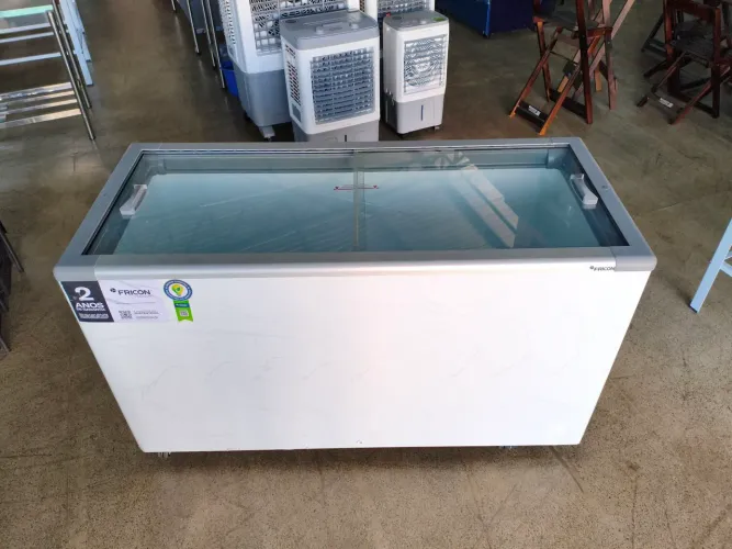Freezer Horizontal Dupla Ação Porta de Vidro 503 Litros - Fricon
