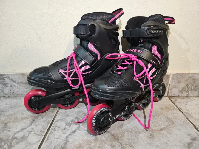 Kit Patins In-Line Oxer Tam. 39 + Kit Proteção Completo Burnquist