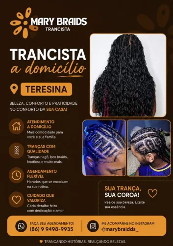 Trancista a domicílio em Teresina