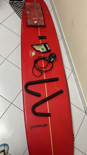 Kit Completo para Longboard FCS - Capa, Quilha, Leash e Suporte