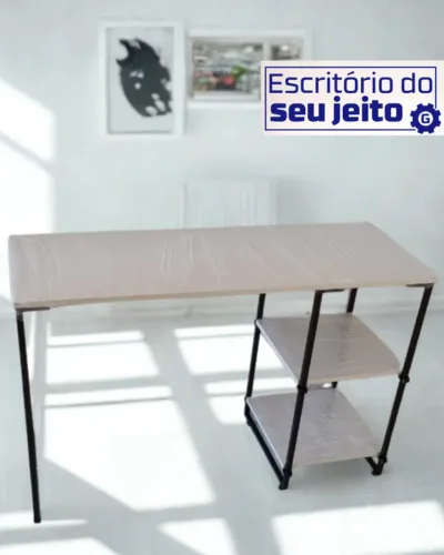 Mesa de Escritório 1,1m NOVA Escrivaninha Multiuso Industrial Computador Notebook Birô