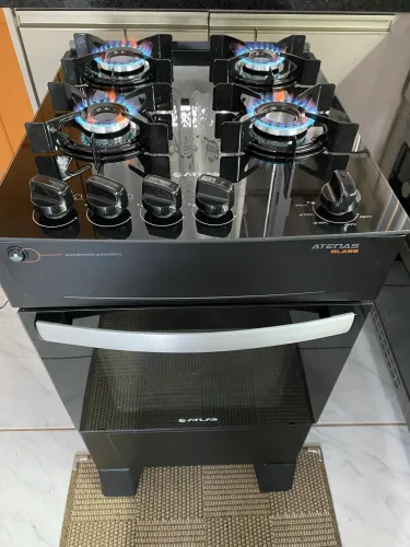Fogão Mesa Vidro Automático Seminovo - Entrego !