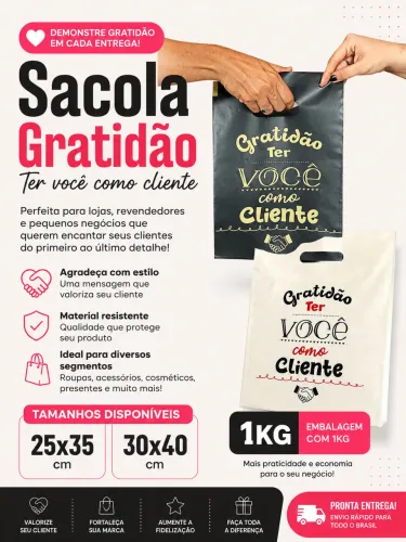 Sacola Boca de Palhaço GRATIDÃO 