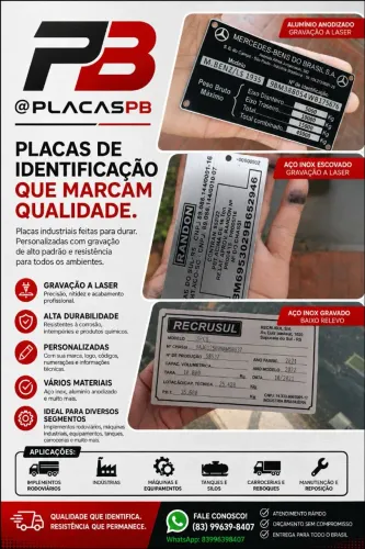 Samos fábrica de plaquetas em metal