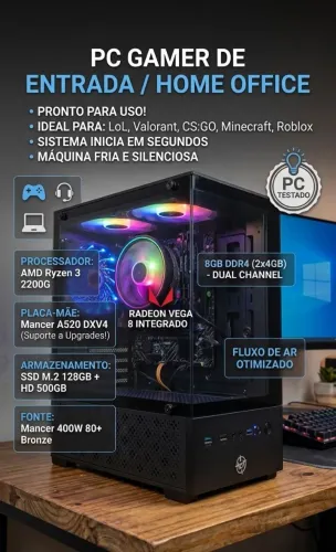 CPU Ryzen 3 , Pc montado do zero