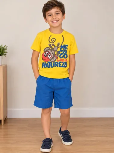 Conjunto Infantil Masculino com detalhe 3D - 100% Algodão - Vários modelos - ótima qualida