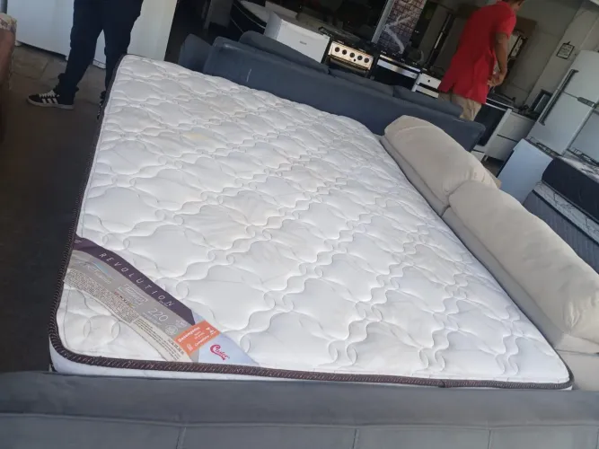 Cama box casal colchão castor molas ensacadas