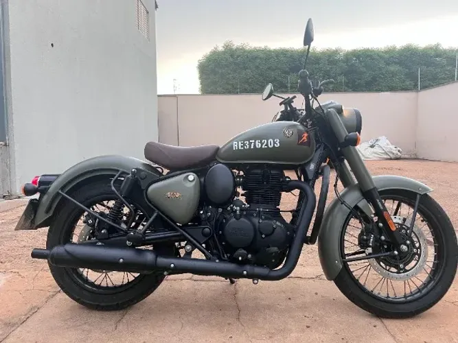 Royal Enfield Verde Militar - Apenas 5.000 km rodados - Revisões somente em concessionária