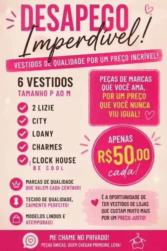 Roupas femininas de marca de qualidade 