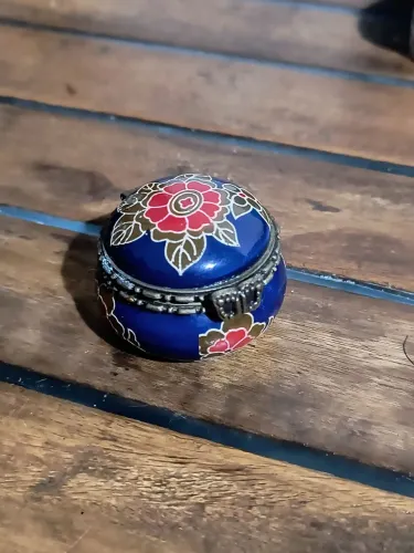 miniatura porta jóias porcelana decoração coleção Antigo Antiquário vintage 1960 vintage 