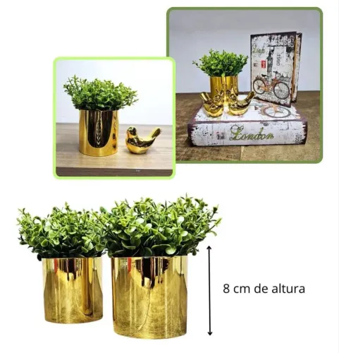 ? Kit Decorativo Dourado Delicadeza que transforma qualquer cantinho!