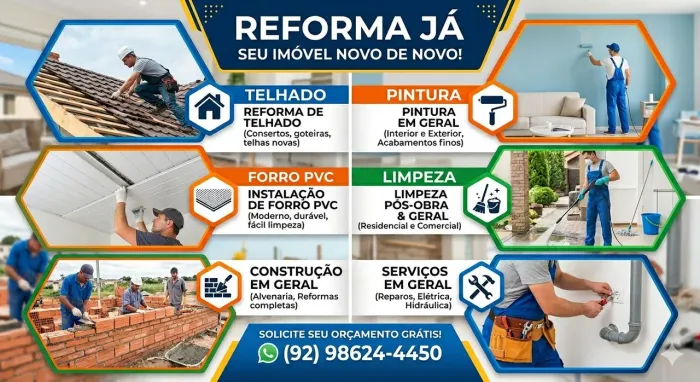 Serviço de reforma Disponível ORÇAMENTO GRÁTIS 