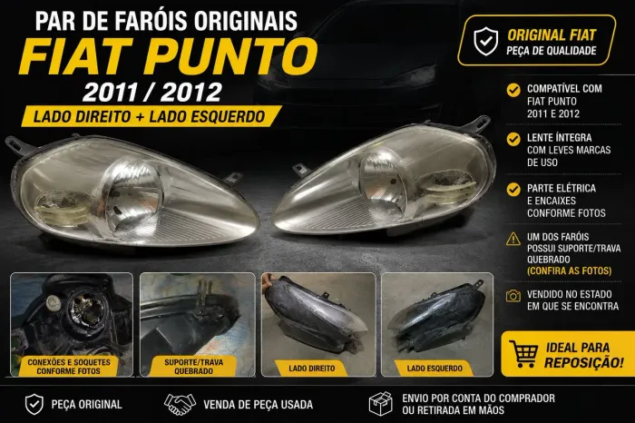Faróis Fiat Punto