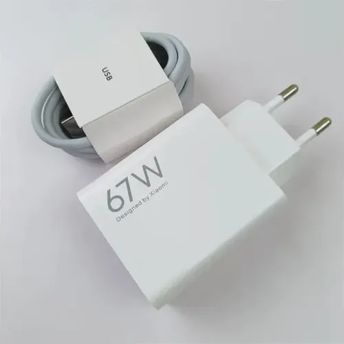 Xiaomi Carregador Original Super Turbo De 67w REais (fonte + Cabo) Branco