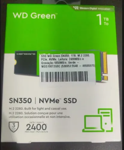 SSD NVMe M.2 2280 WD Green SN350 1TB