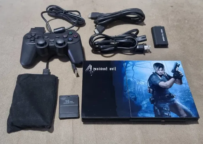 PS2 SLIM 80 JOGOS/HDMI/Controle Novo (Ler Descrição)