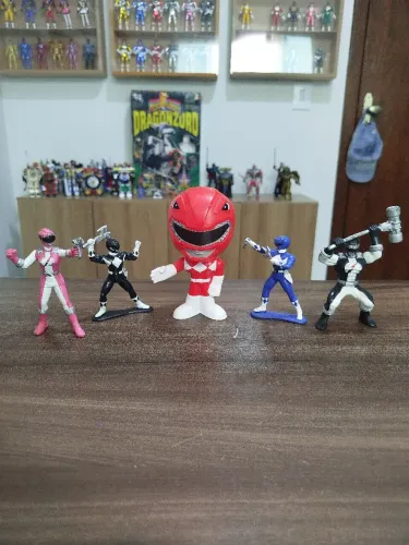 Lote figuras de ação miniaturas Power Rangers