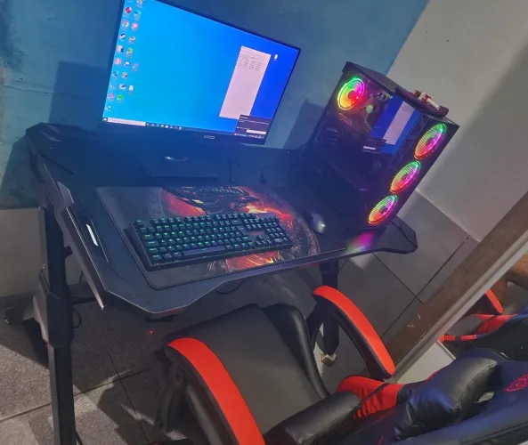 PC Intel Core I5, Placa Vídeo GTX 1650, Monitor Asus Gamer 144Hz + Periféricos