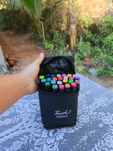 Kit Com 24 Canetas De Tinta Coloridas