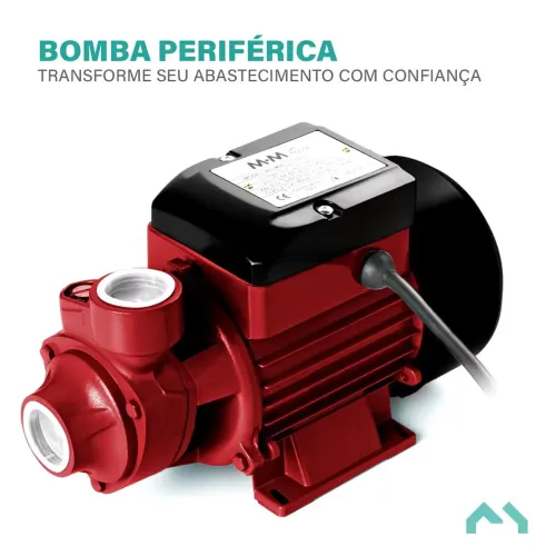 Bomba Periférica de Água Motobomba 0.5hp 35m 3450 rpm, MM House (220, Volts)