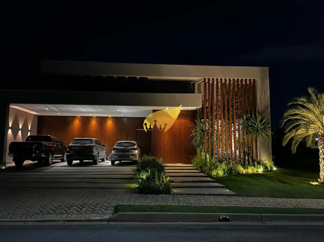 Luxuosa Casa Térrea em Condomínio Supremo Itália - 4 Suítes, 387m² de Área - Cuiabá-MT