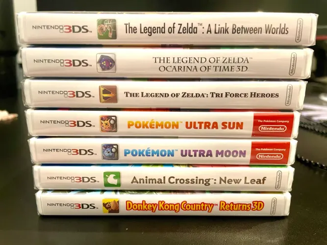Lote jogos 3DS Lacrados classicos mario, donkey kong, pokemon ultra, zelda