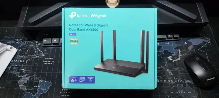 Roteador TP-Link Gigabit Wi-Fi 6 Dual Band AX1500 EX141 (Leia a Descrição)