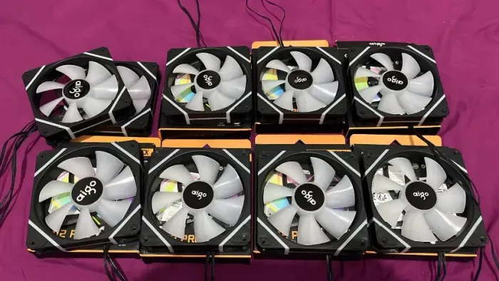 Kit 9 Fans AIGO AM12 PRO ARGB