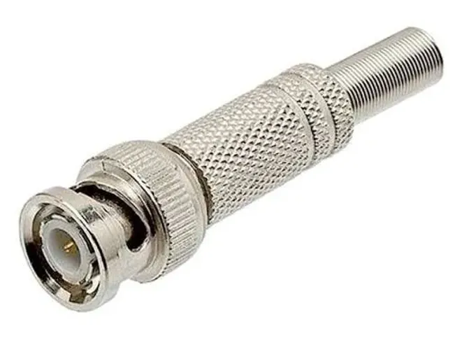 KIT COM 10 UN Conector BNC Macho com Mola - Conector para CFTV, Câmeras e Vídeo