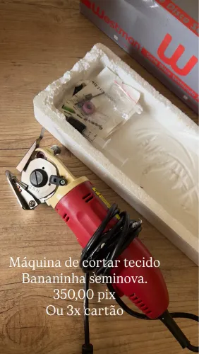 Máquina de cortar tecido bananinha