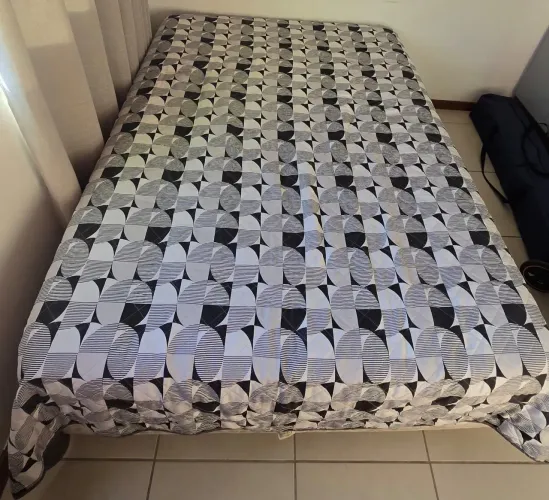 Cama box e colchão casal padrão