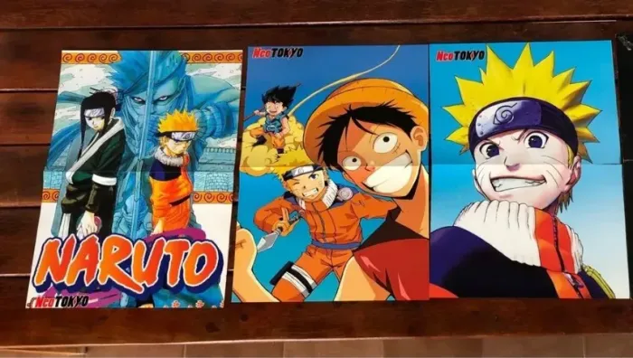 Pôsteres de Animes Naruto e One Piece