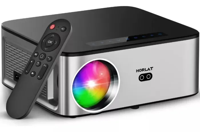 Projetor Horlat 26000 Lúmens Android Wi-fi Foco Automático Preto