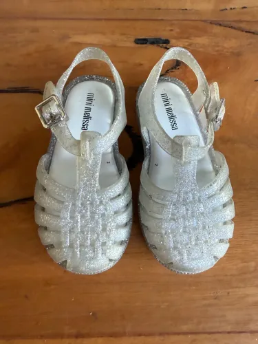 Melissa Sandália Glitter Prata Original