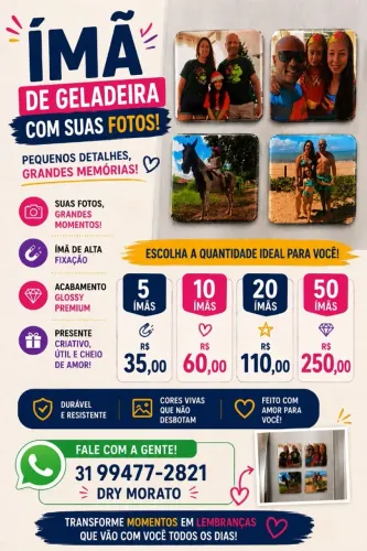 Imas de geladeira personalizados