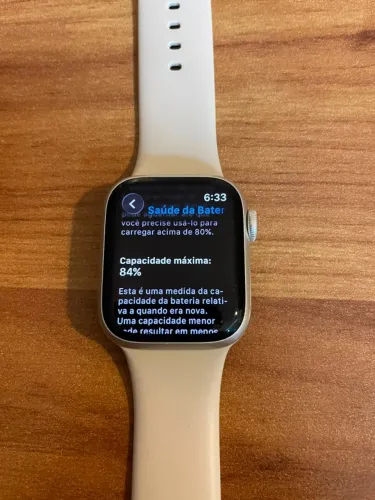 Original Apple Watch 8, gps/Cellular, 41mm, prata estelar, 6 pulseiras extras, carregador.