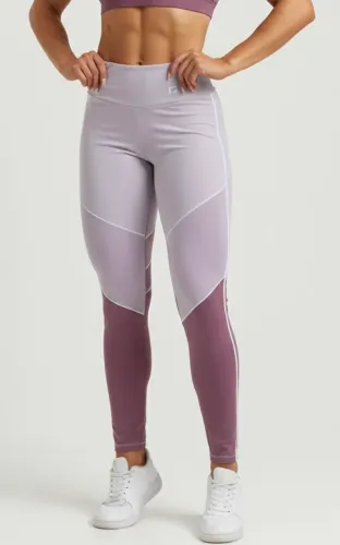 Calça legging tam M tons de rosa e branco Lado Fit