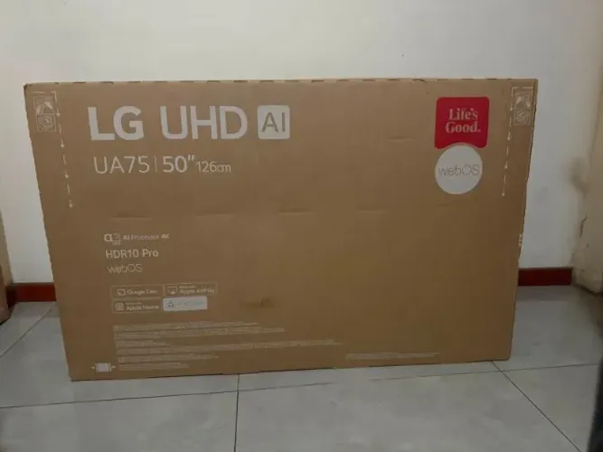 Smart TV LG UHD AI UA75 50" - 4K HDR10 Pro Processador ?7 AI Ger 8 webOS 25 - Lacrada!!! 