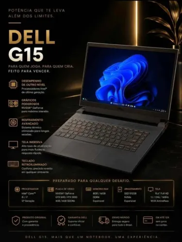 Notebook Gamer Dell G15 | i5 | 1.5 TB SSD | 16GB DDR5 | NVIDIA GeForce RTX